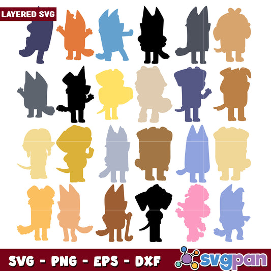 Layered Puppy SVG Bundle