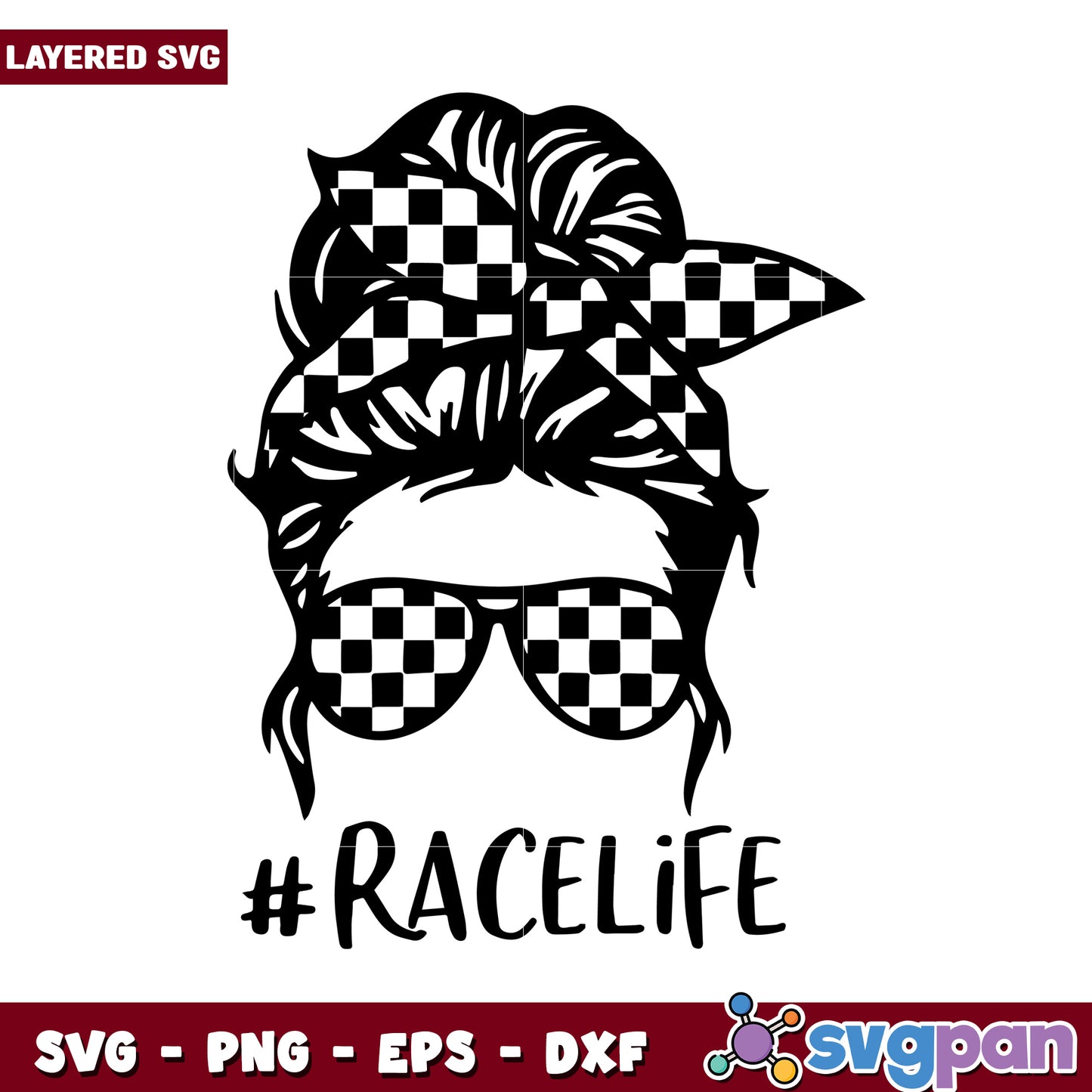 Layered Race Life SVG Design, perfect for craft enthusiasts and DIY projects