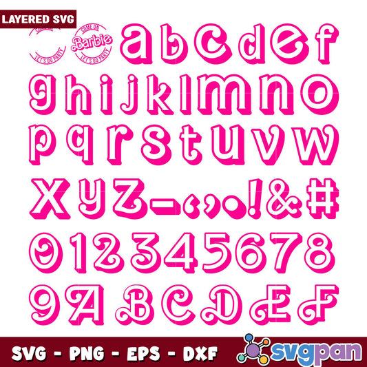 Layered SVG Alphabet Bundle