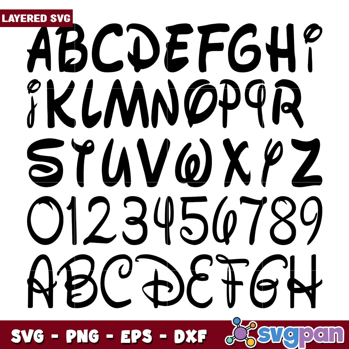 Svg Vector Lettering Layered SVG Alphabet Bundle for Creative Projects – svgpan