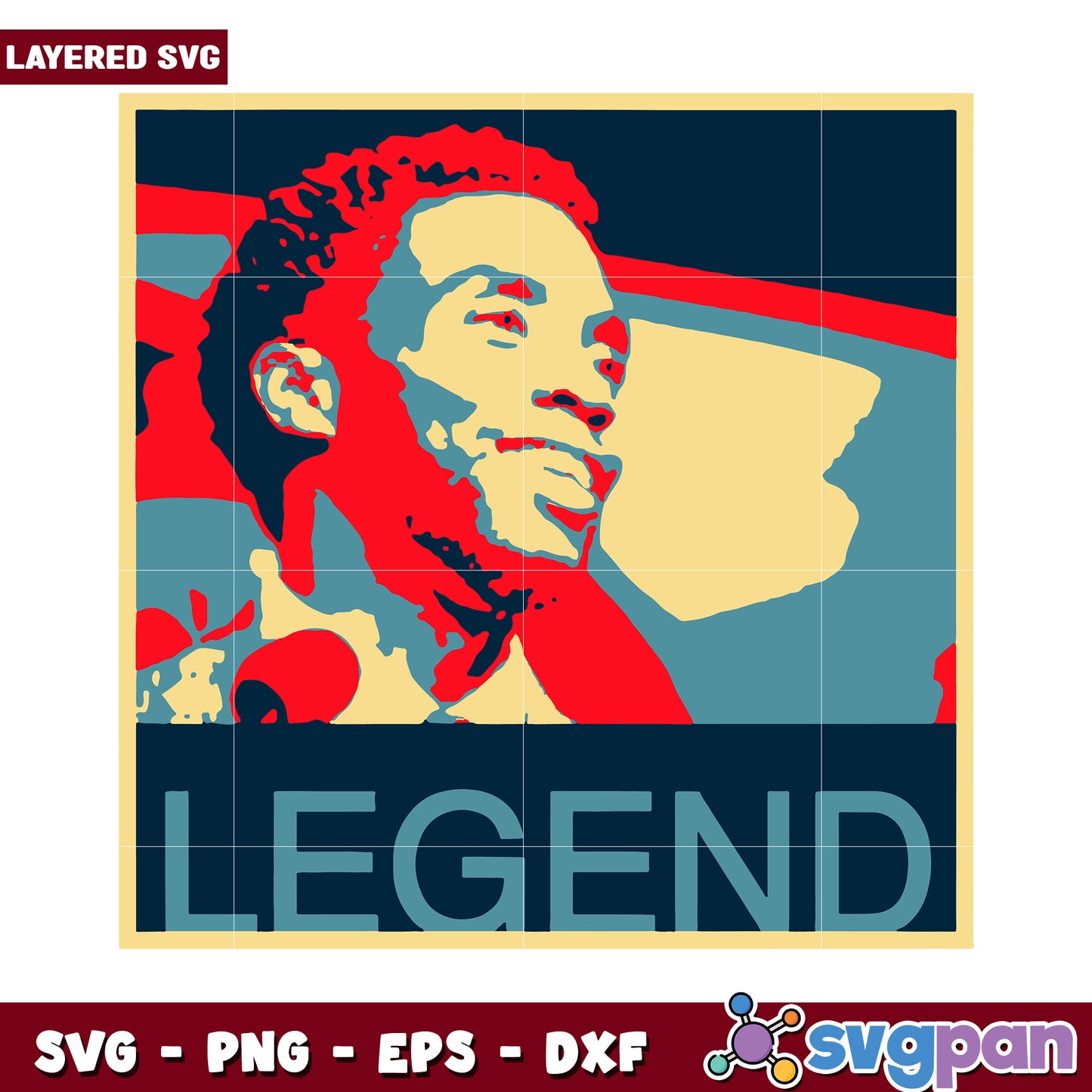 Layered SVG Art of a Celebrated Icon, Perfect for Creative Projects