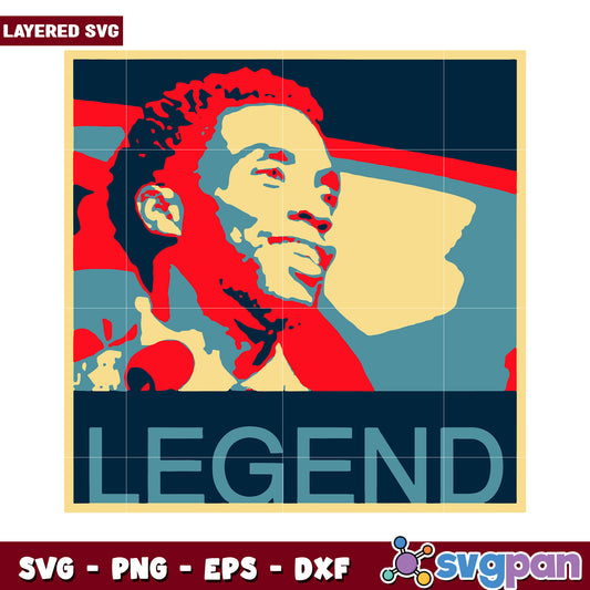 Layered SVG Art of a Celebrated Icon, Perfect for Creative Projects