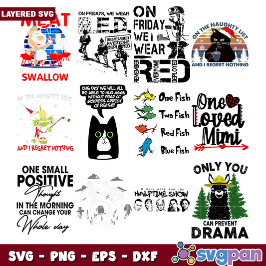 Layered SVG Bundle 10 Funny Designs