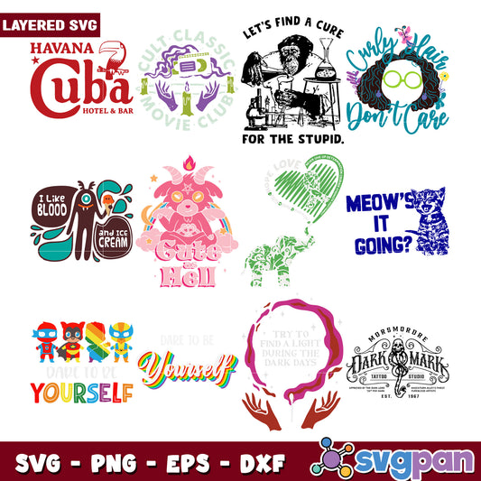 Layered SVG Bundle 10 Unique Designs