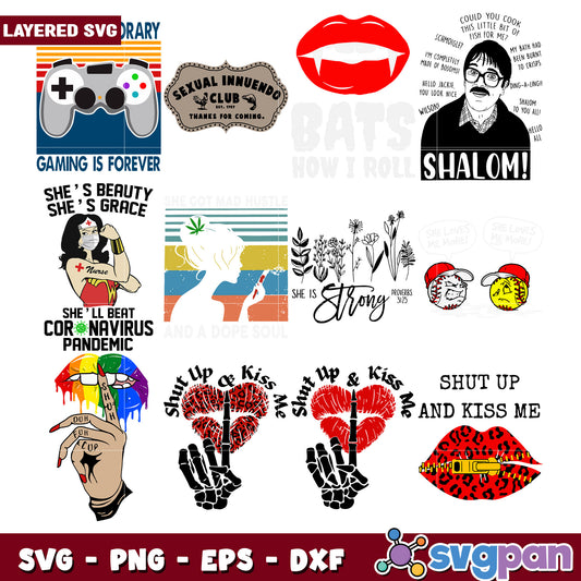 Layered SVG Bundle 10+ Designs