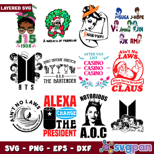 Layered SVG Bundle 15 Designs