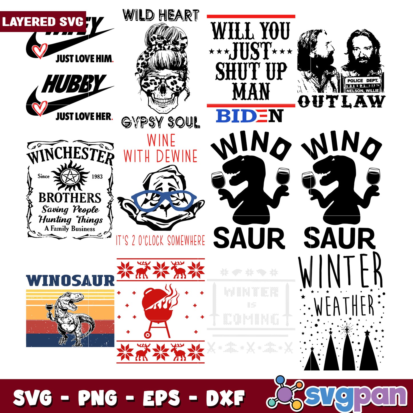 Layered SVG Bundle Designs for Cricut