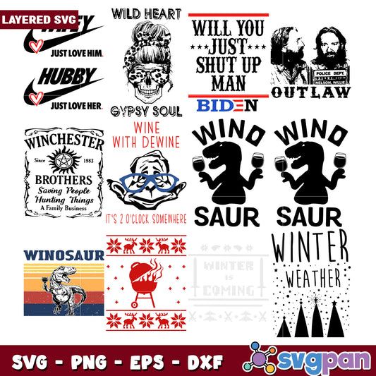 Layered SVG Bundle Designs for Cricut