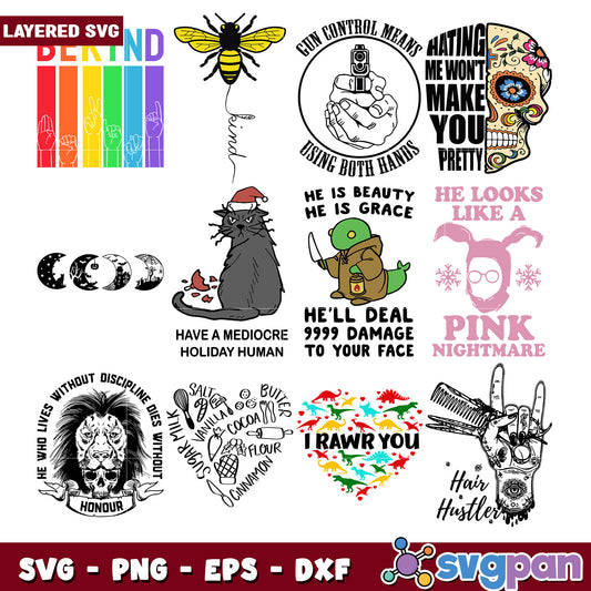 Layered SVG Bundle Diverse Designs for Creative Projects