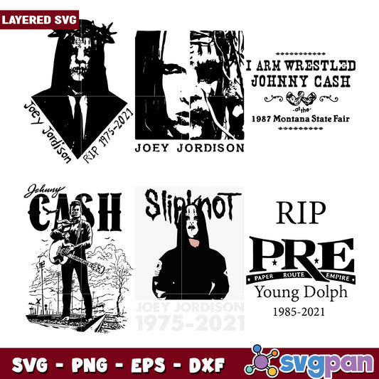 Layered SVG Bundle Featuring Rock and Country Icons