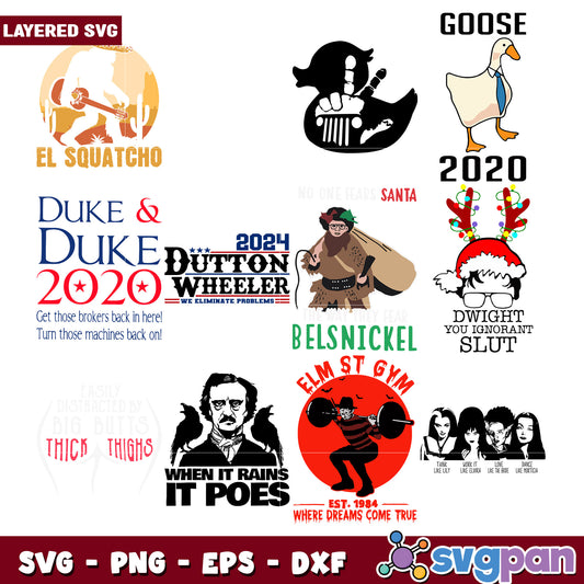 Layered SVG Bundle Funny Designs