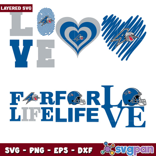 Layered SVG Bundle Love For Life Design