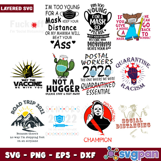 Layered SVG Bundle Quarantine & More