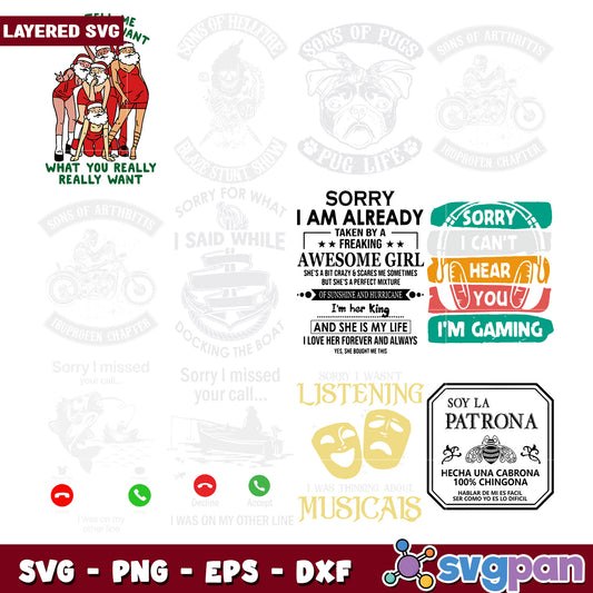 Layered SVG Bundle Quotes & Designs