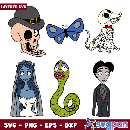 Layered SVG Bundle Spooky Characters