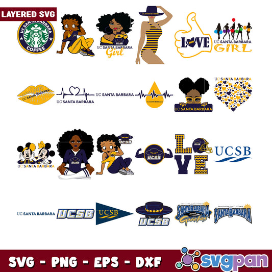Layered SVG Bundle UC Santa Barbara
