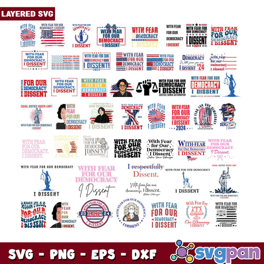 Layered SVG Bundle for Dissent and Democracy Art