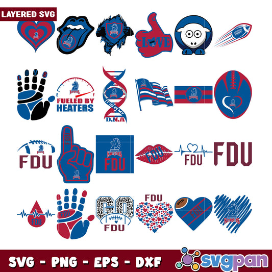 Layered SVG Bundle for FDU Knights Designs