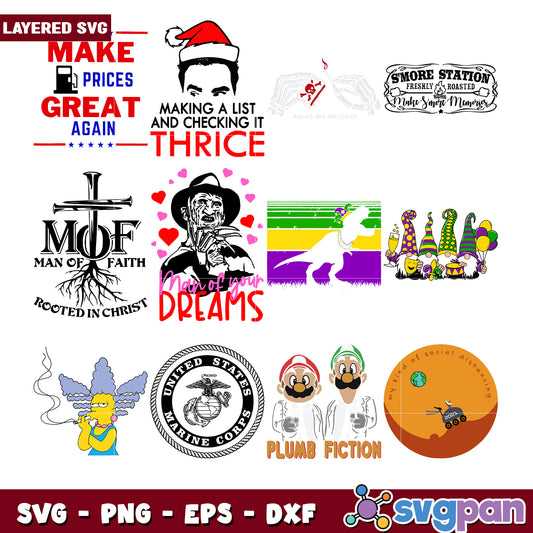 Layered SVG Bundle with Fun Quotes and Designs