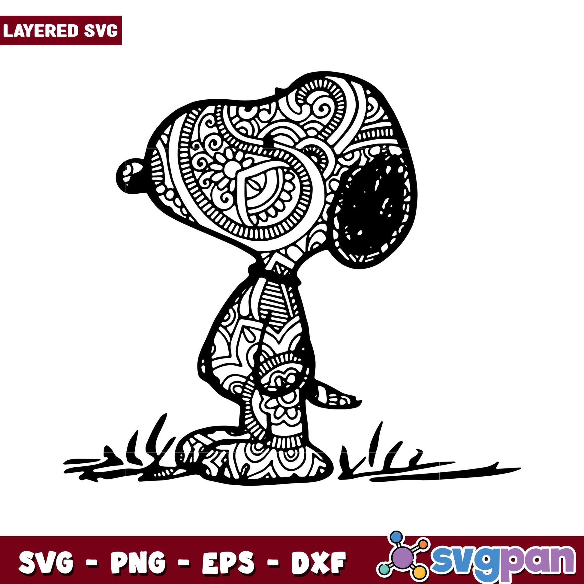 Layered SVG Dog Design for Crafting Projects, Perfect for DIY Fun