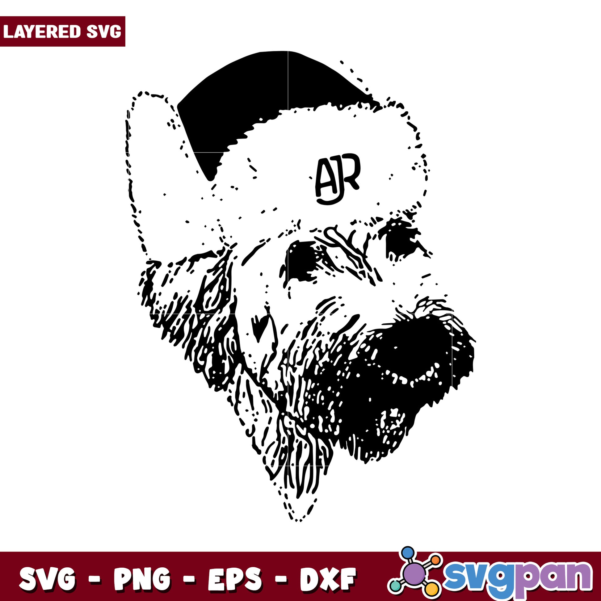 Layered SVG Dog Design for Holiday Decor, Perfect for DIY Projects