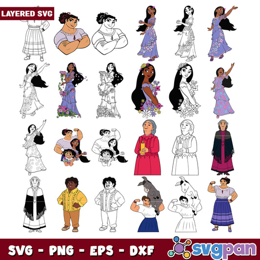 Layered SVG Family Bundle