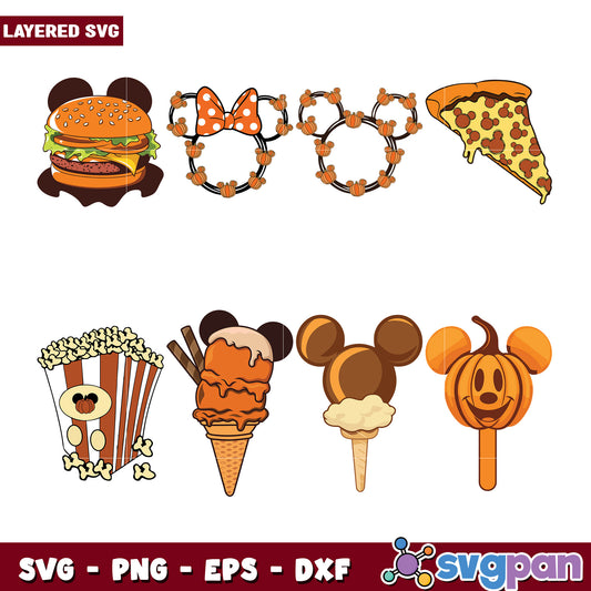 Layered SVG Food Bundle Disney Halloween