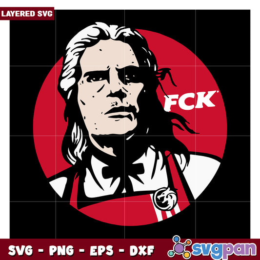 Layered SVG Graphic of Iconic Character Design, Perfect for Projects