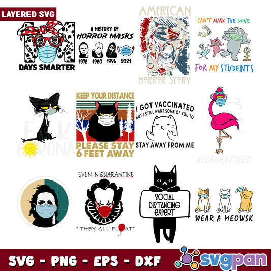 Layered SVG Mask Bundle Designs