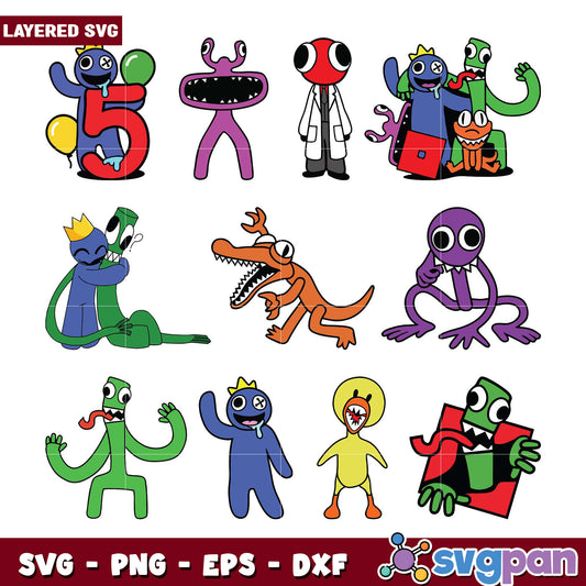 Layered SVG Monster Bundle