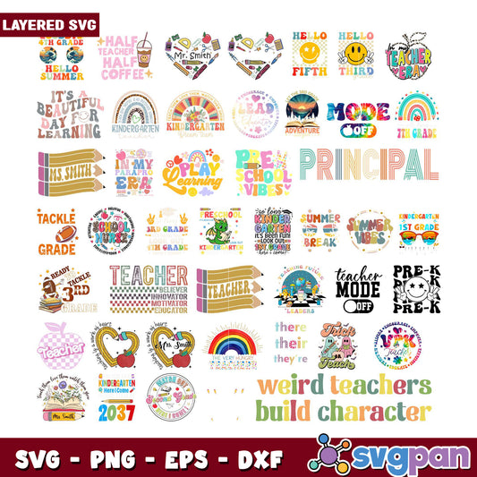 Layered SVG Teacher Bundle