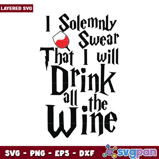 Layered SVG Wine Design, perfect for crafting and décor projects