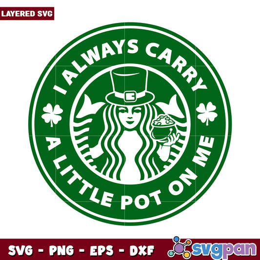 Layered SVG design, I always carry a little pot on me