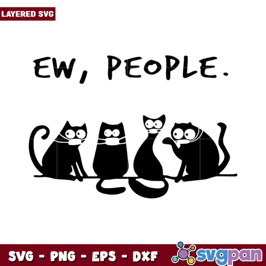 Layered SVG of Cats with Masks, perfect for fun designs and crafts