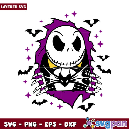 Layered SVG of a Halloween character, perfect for spooky designs