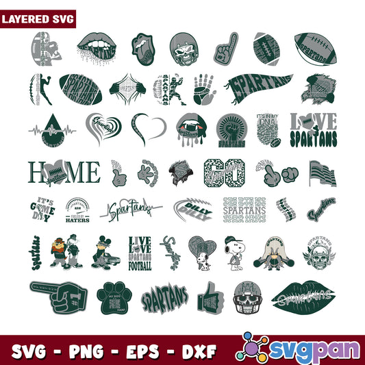Layered Spartan SVG Bundle 30+ Designs