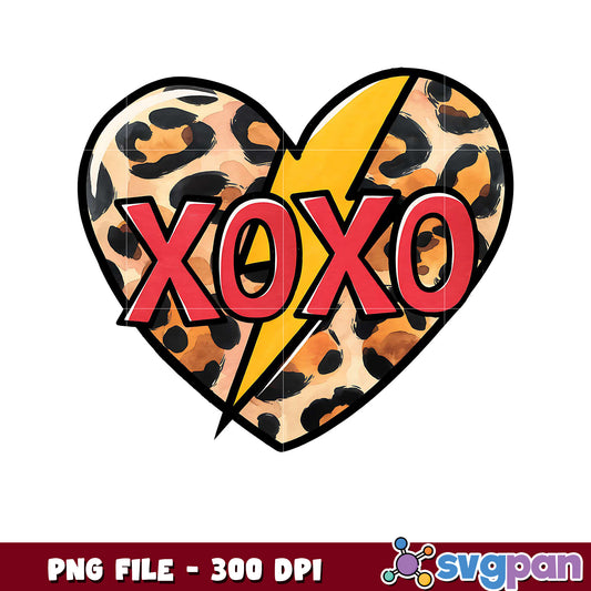 Leopard Heart PNG Design for Crafting, High Quality 300 DPI