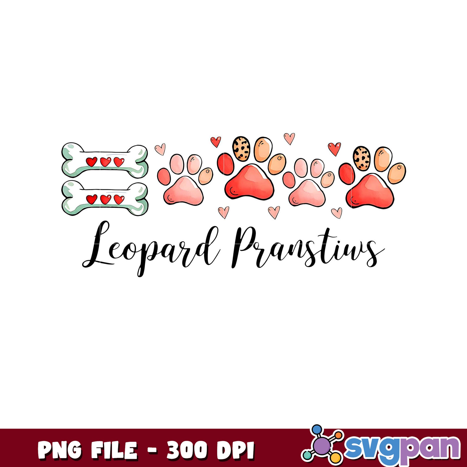 Leopard Pranstiw PNG design, perfect for pet lovers