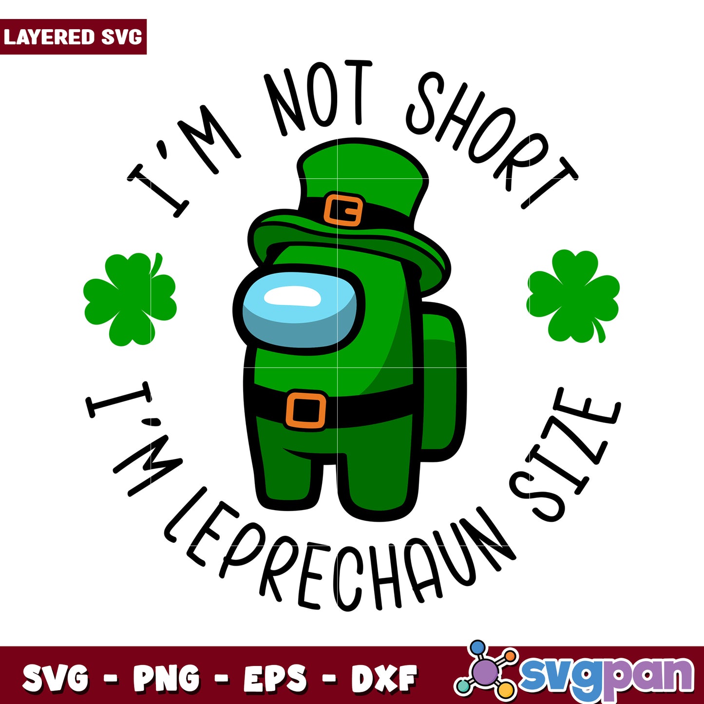 Leprechaun Size SVG Design for St Patricks Day, Fun and Whimsical Art