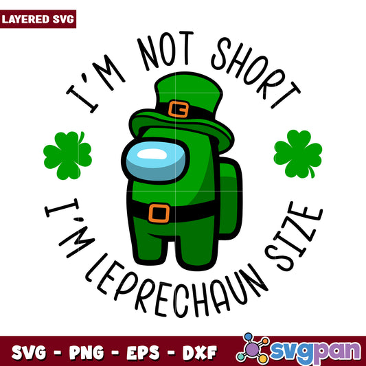 Leprechaun Size SVG Design for St Patricks Day, Fun and Whimsical Art