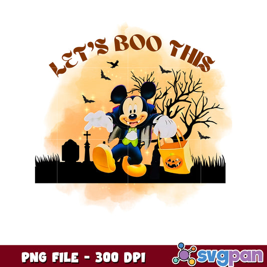 Let's boo this png, spooky halloween png, happy halloween png