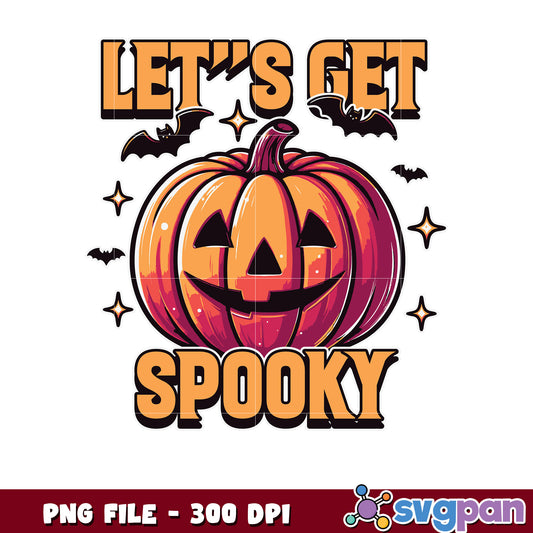 Let's get spooky png, spirit halloween​ png, spooky autumn png