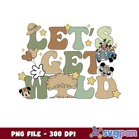 Let's get wild design png, walt disney world png, disney springs​ png