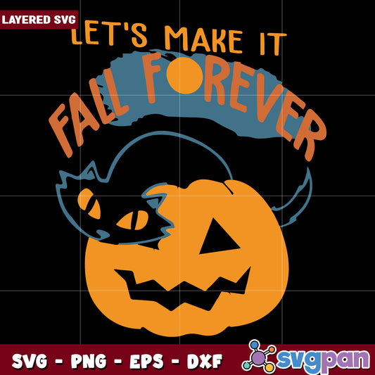 Let make it fall forever svg, halloween candy svg, scary characters svg