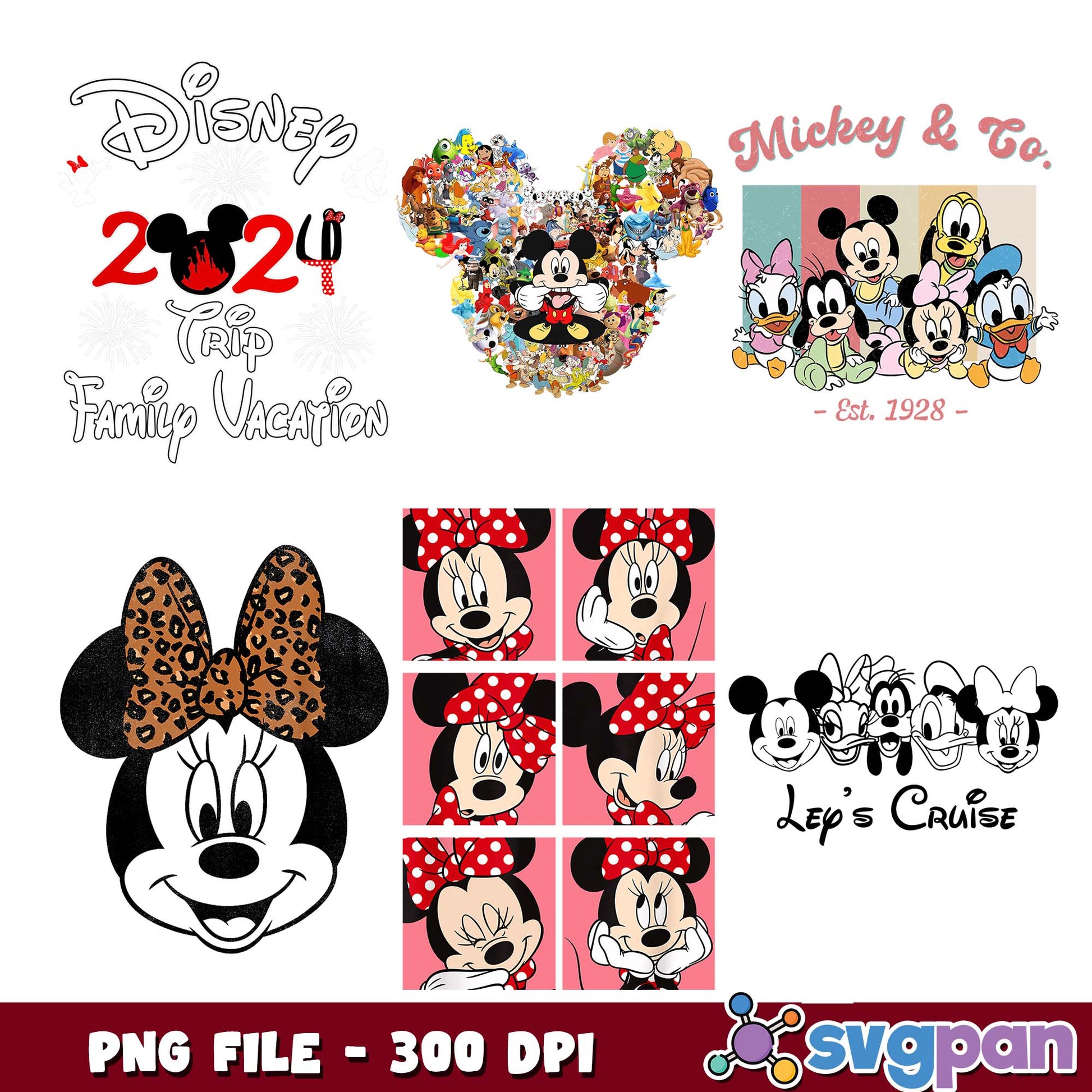 Lets cruise disney trip png bundle