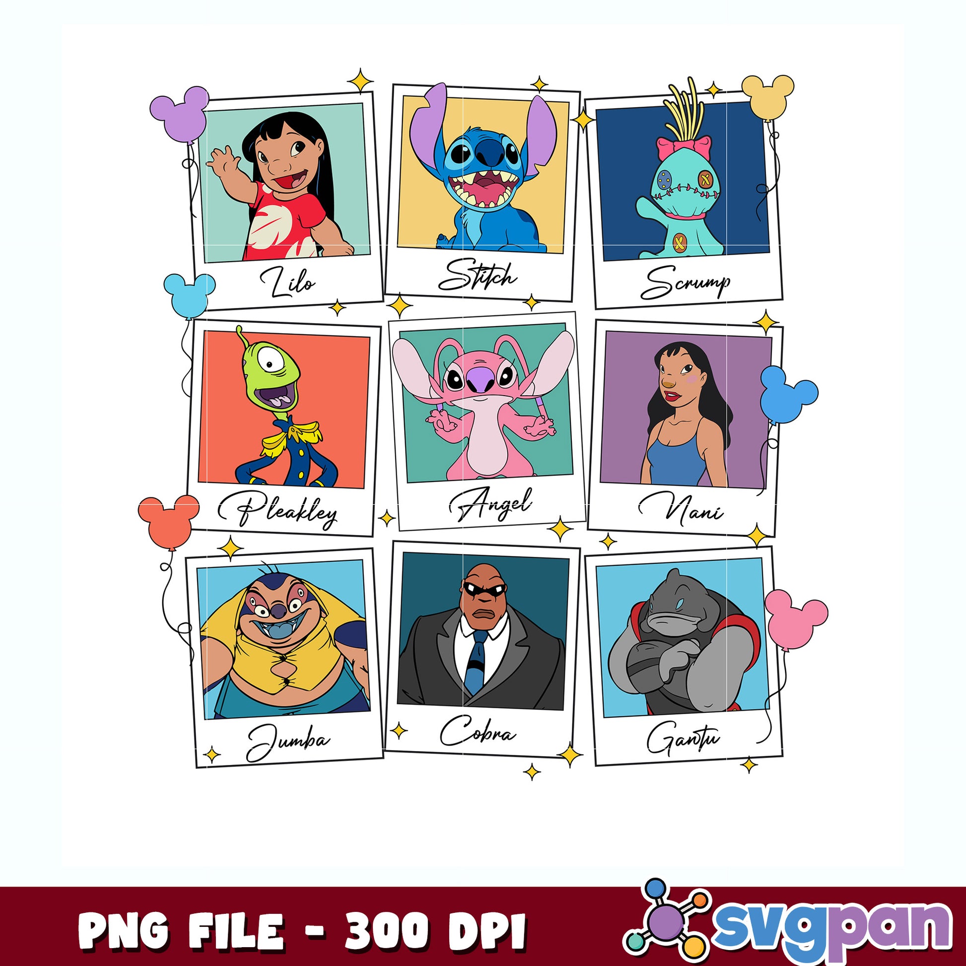 LiLo and stitch characters design png, lilo and stitch the movie png, disney cartoon png