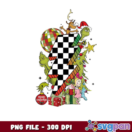 Lightning Bolt Christmas Movie The Grinch png, grinch memes png, grinchmas png