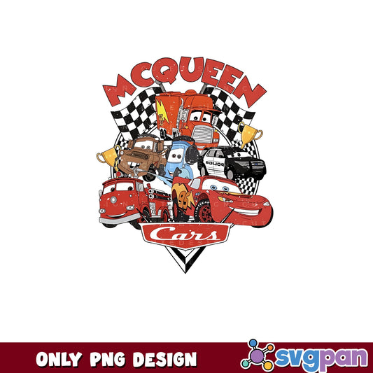 Lightning McQueen Cars Characters Bundle, Disney Cars PNG, Pixar PNG