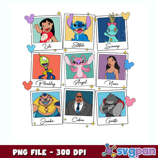 Lilo and stitch characters png, disney characters png, cute png