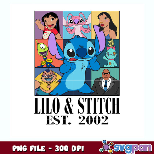 Lilo and stitch est 2002, lilo and stitch the movie png, disney cartoon png
